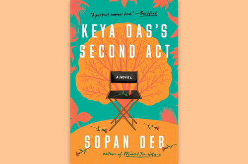 Book cover for Keya Das's Second Act by Sopan Deb set against a light orange background.