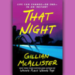 Book cover for That Night by Gillian McAllister against a bright purple background.
