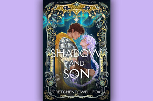 Book cover for Shadow and Son by Gretchen Powell Fox against a purple background.