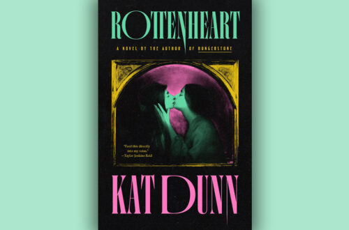 Book cover for Rottenheart by Kat Dunn against a mint background.